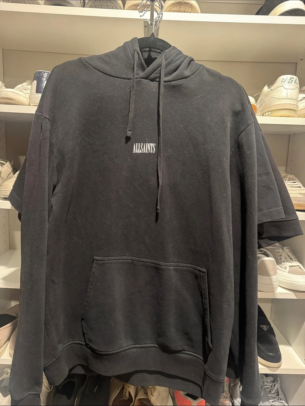 AllSaints Black Hoodie Sweatshirt